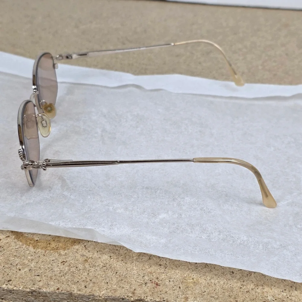 Gloria Vanderbilt M25 Gold Purple Oval Eyeglasses Frames Zyloware 123mm Vintage‎